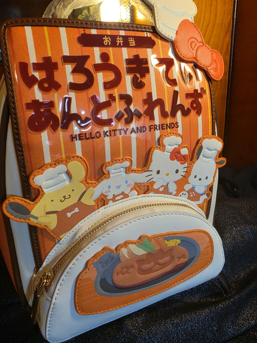 NWT Hello Kitty X Box Lunch Orange Striped Bento Friends Collectible Book Bag